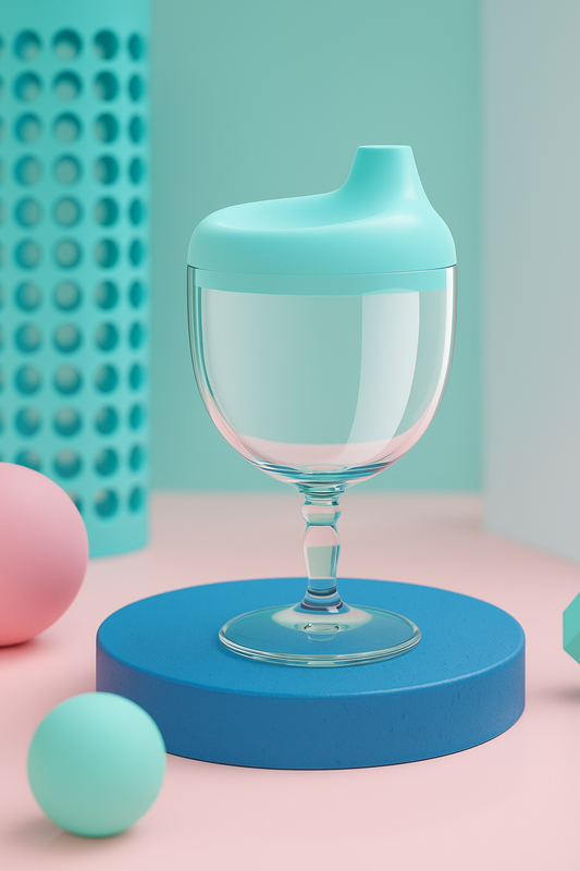 Baby Sippy Cup Plastic Stemware for Toddlers & Kids